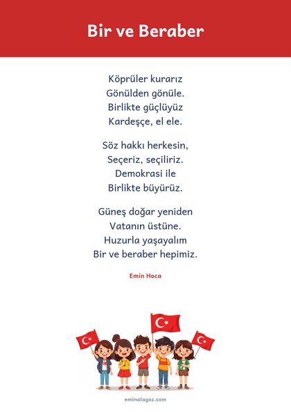 15 Temmuz Demokrasi ve Millî Birlik Günü — Şiir: Bir ve Beraber