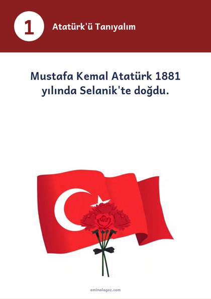 Atatürk Haftası (10 Kasım) — Bilgi kartları: Atatürk'ü Tanıyalım