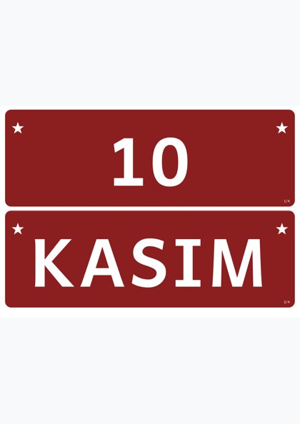 Atatürk Haftası (10 Kasım) — Pano başlığı: şerit (10 KASIM ATATÜRK'Ü ANMA)