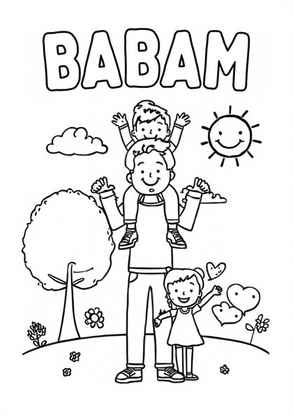 Babalar Günü — Boyama sayfası: Babam