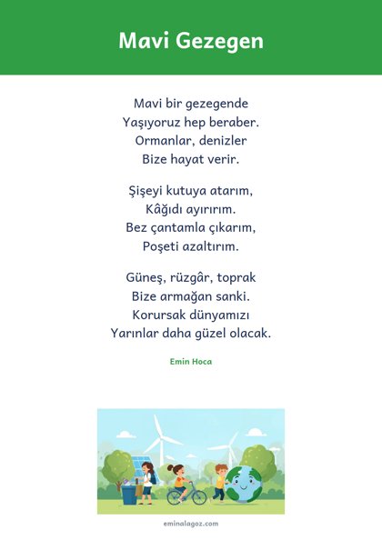 Çevre ve İklim Değişikliği Haftası — Şiir: Mavi Gezegen