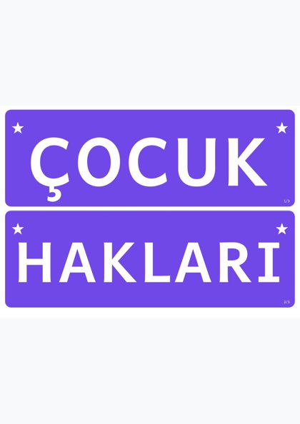Dünya Çocuk Hakları Günü — Pano başlığı: şerit (ÇOCUK HAKLARI GÜNÜ)