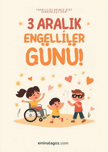 Dünya Engelliler Günü — Afiş: 3 Aralık Engelliler Günü