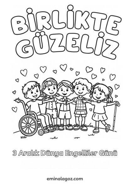 Dünya Engelliler Günü — Boyama sayfası