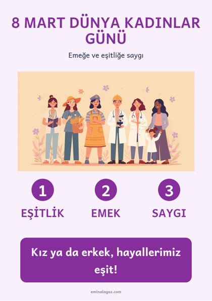 Dünya Kadınlar Günü — Afiş: 8 Mart Dünya Kadınlar Günü