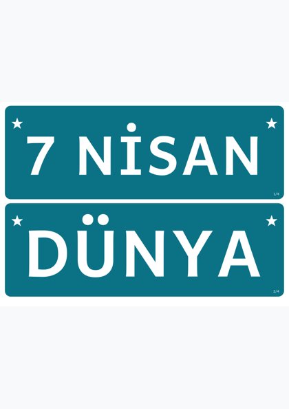 Dünya Sağlık Günü — Pano başlığı: şerit (7 NİSAN DÜNYA SAĞLIK GÜNÜ)