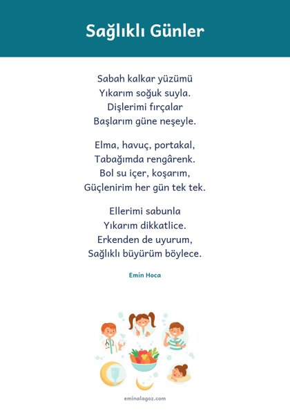 Dünya Sağlık Günü — Şiir: Sağlıklı Günler