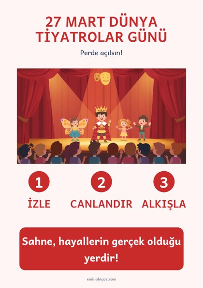Dünya Tiyatrolar Günü — Afiş: 27 Mart Dünya Tiyatrolar Günü