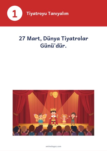 Dünya Tiyatrolar Günü — Bilgi kartları: Tiyatroyu Tanıyalım