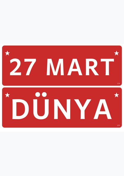 Dünya Tiyatrolar Günü — Pano başlığı: şerit (27 MART DÜNYA TİYATROLAR GÜNÜ)