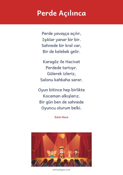 Dünya Tiyatrolar Günü — Şiir: Perde Açılınca