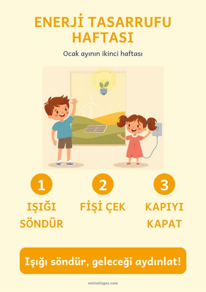 Enerji Tasarrufu Haftası — Afiş: Enerji Tasarrufu Haftası