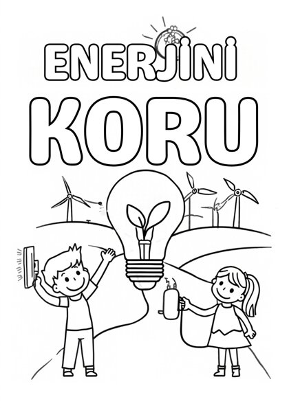 Enerji Tasarrufu Haftası — Boyama sayfası