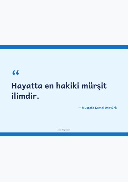 İlköğretim Haftası — Atatürk'ün sözü ve okul sloganları