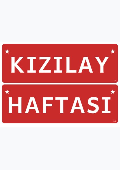 Kızılay Haftası — Pano başlığı: şerit (KIZILAY HAFTASI)