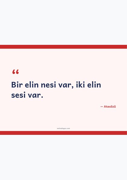Kızılay Haftası — Yardımlaşma üzerine atasözleri