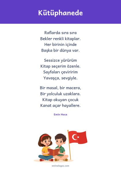Kütüphaneler Haftası — Şiir: Kütüphanede
