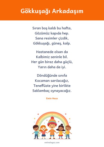 Lösemili Çocuklar Haftası — Şiir: Gökkuşağı Arkadaşım