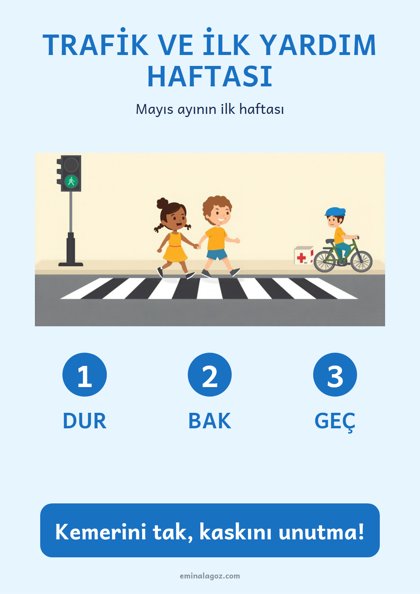Trafik ve İlk Yardım Haftası — Afiş: Trafik ve İlk Yardım Haftası