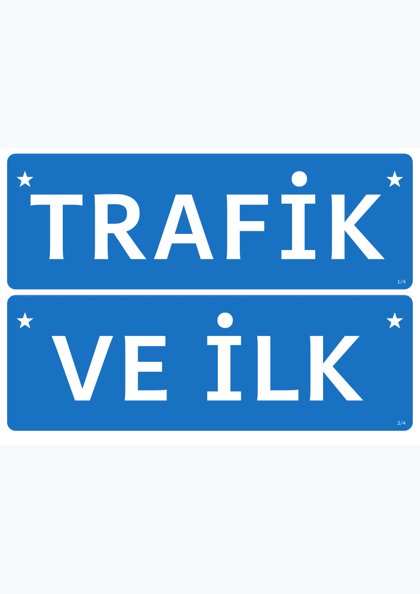 Trafik ve İlk Yardım Haftası — Pano başlığı: şerit (TRAFİK VE İLK YARDIM HAFTASI)
