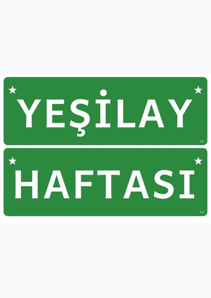 Yeşilay Haftası — Pano başlığı: şerit (YEŞİLAY HAFTASI)