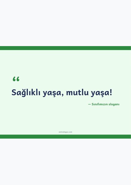 Yeşilay Haftası — Sağlıklı yaşam sloganları