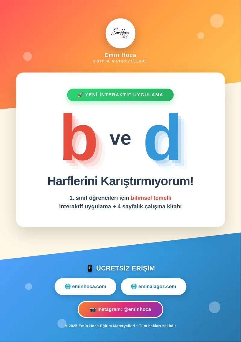 b ve d Harfi Karışıklığına Bilimsel Çözüm | İnteraktif Uygulama
