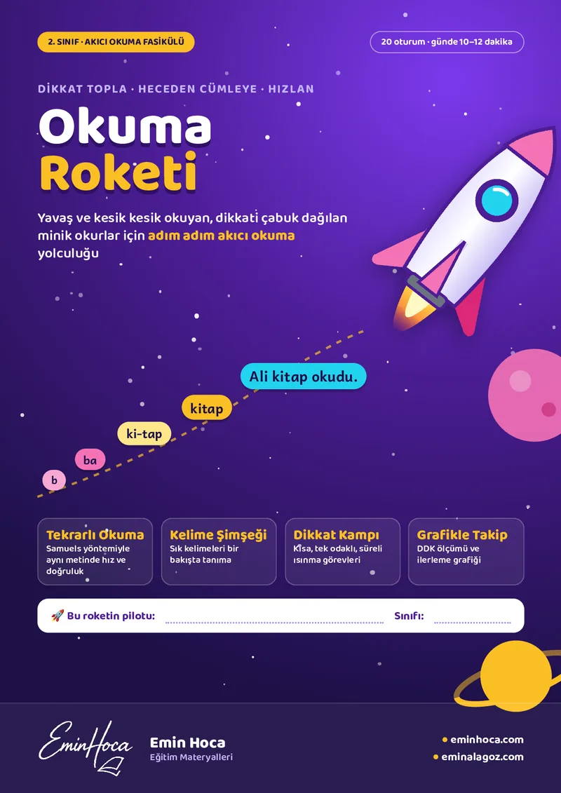 🚀 2. Sınıf Akıcı Okuma Fasikülü Yayında!(Okuma Hızlandırma) önizleme
